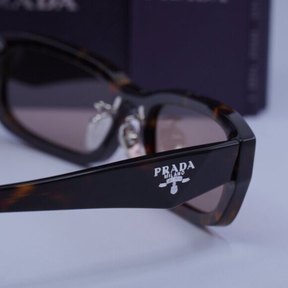 Prada PRB06SF 17N60B Rectangle Sunglasses – Havana\Brown - Picture 6 of 10